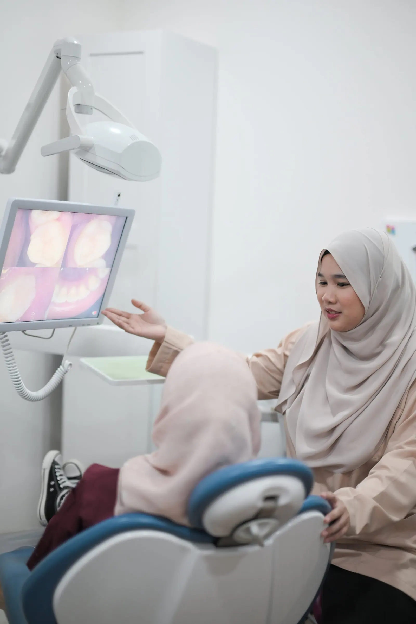 Treatment in progress at Mawarni Dental Clinic